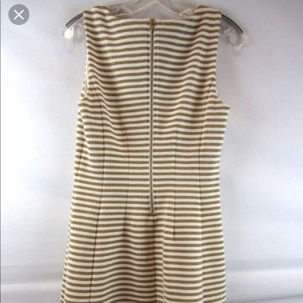 LILLY PULITZER Brielle Gold & White Dress - Picture 2 of 2